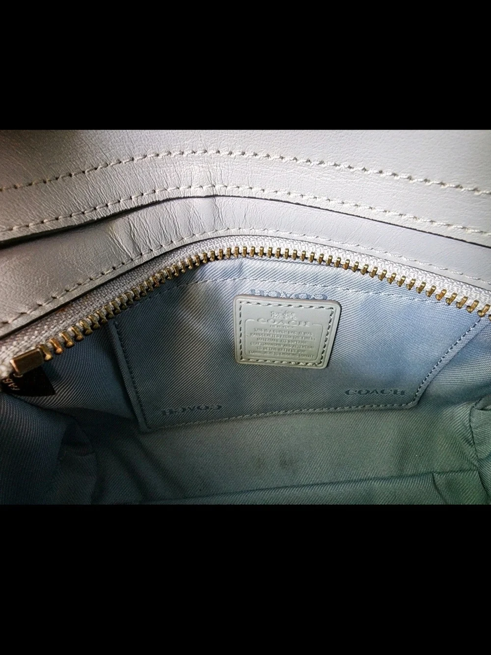 Coach Patchwork Crossbody Bag in Dusty Blue